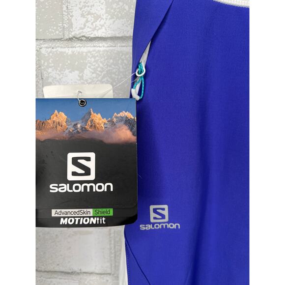 NWT! Salomon M Momentum $140 Softshell Pant Ski Snowboard Leggings White Purple - Picture 5 of 8